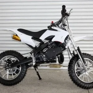 White 50 cc 4 Stroke Dirt Pro Bike